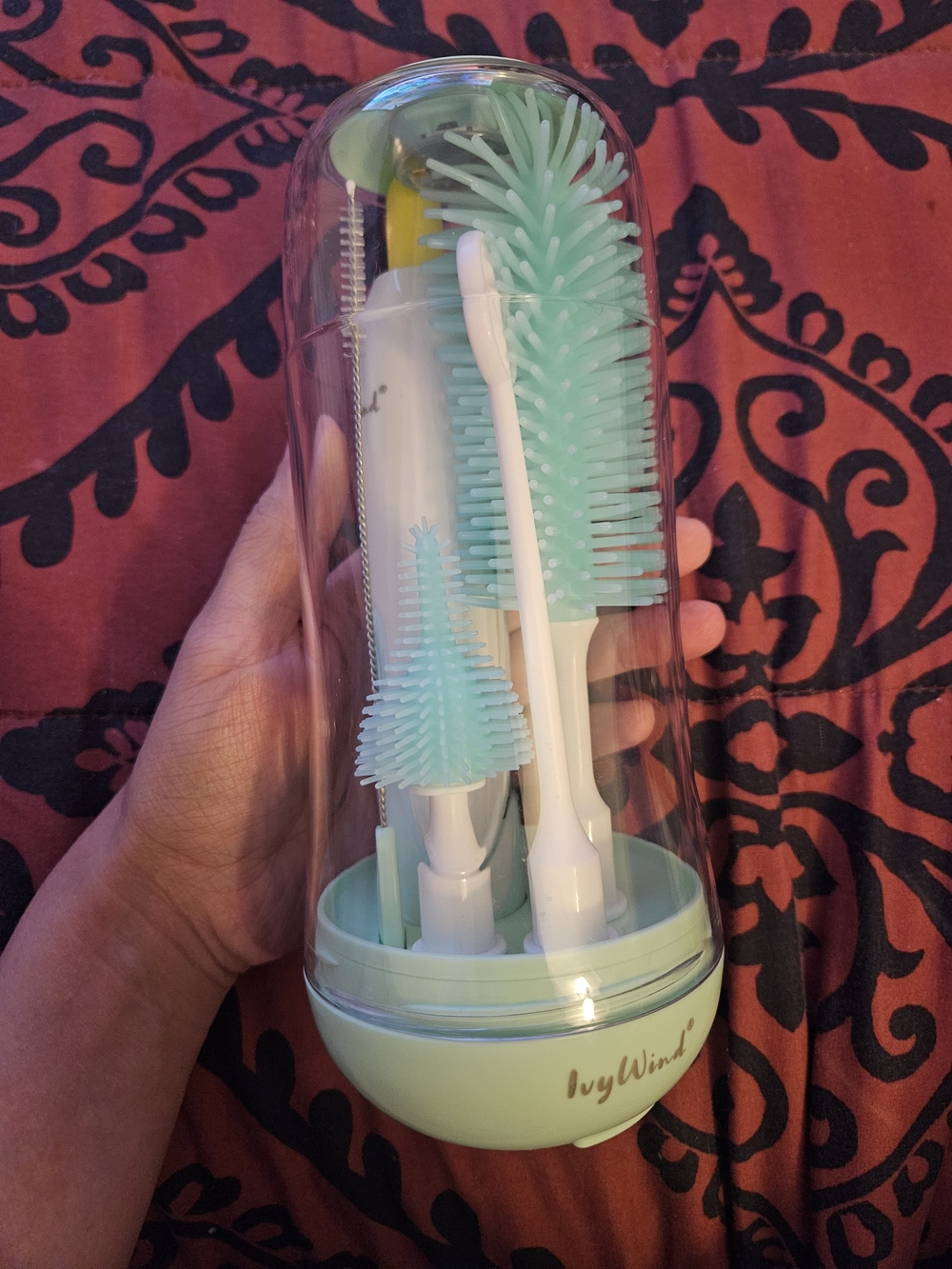 Mint Silicone Baby Bottle Brush Set - Mint